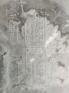 Защита днища кузова BMW 3 SERIES OEM 51757127361, 51757163563 E90 2006